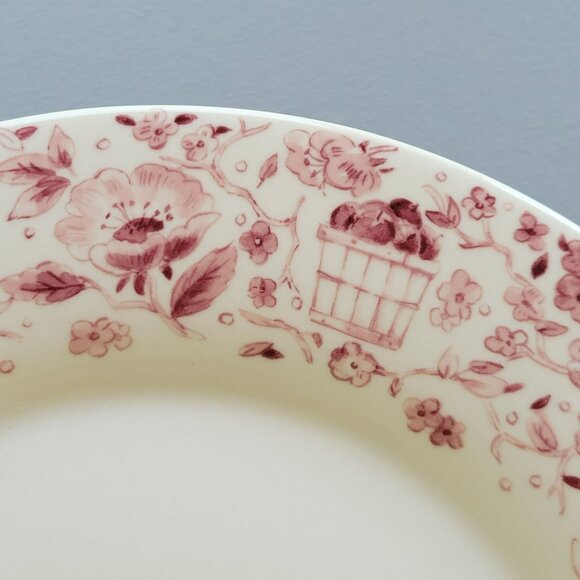 Pfaltzgraff Delicious Dinner Plate Red Apples & Floral Fall Autumn Farmhouse - Picture 6 of 11